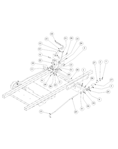Brake Assembly Diagram and Parts List for M60-KW 53BB5D8X750-25HP-OHV Cub Cadet Lawn Tractor